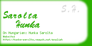 sarolta hunka business card